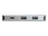 HB31C3A1CB - StarTech.com USB C-hubb med 4 portar och 3x USB A och 1x USB C - Framsidan
