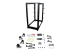 4POSTRACK25U - StarTech.com 25U-serverrack med öppen ram - Framsidan