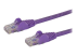 N6PATC10MPL - StarTech.com 10m CAT6 Ethernet Cable, 10 Gigabit Snagless RJ45 650MHz 100W PoE Patch Cord, CAT 6 10GbE UTP Network Cable w/Strain Relief, Purple, Fluke Tested/Wiring is UL Certified/TIA - Höger vinkel