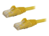 N6PATC50CMYL - StarTech.com 50cm CAT6 Ethernet Cable, 10 Gigabit Snagless RJ45 650MHz 100W PoE Patch Cord, CAT 6 10GbE UTP Network Cable w/Strain Relief, Yellow, Fluke Tested/Wiring is UL Certified/TIA - Höger vinkel